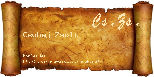Csuhaj Zsolt névjegykártya